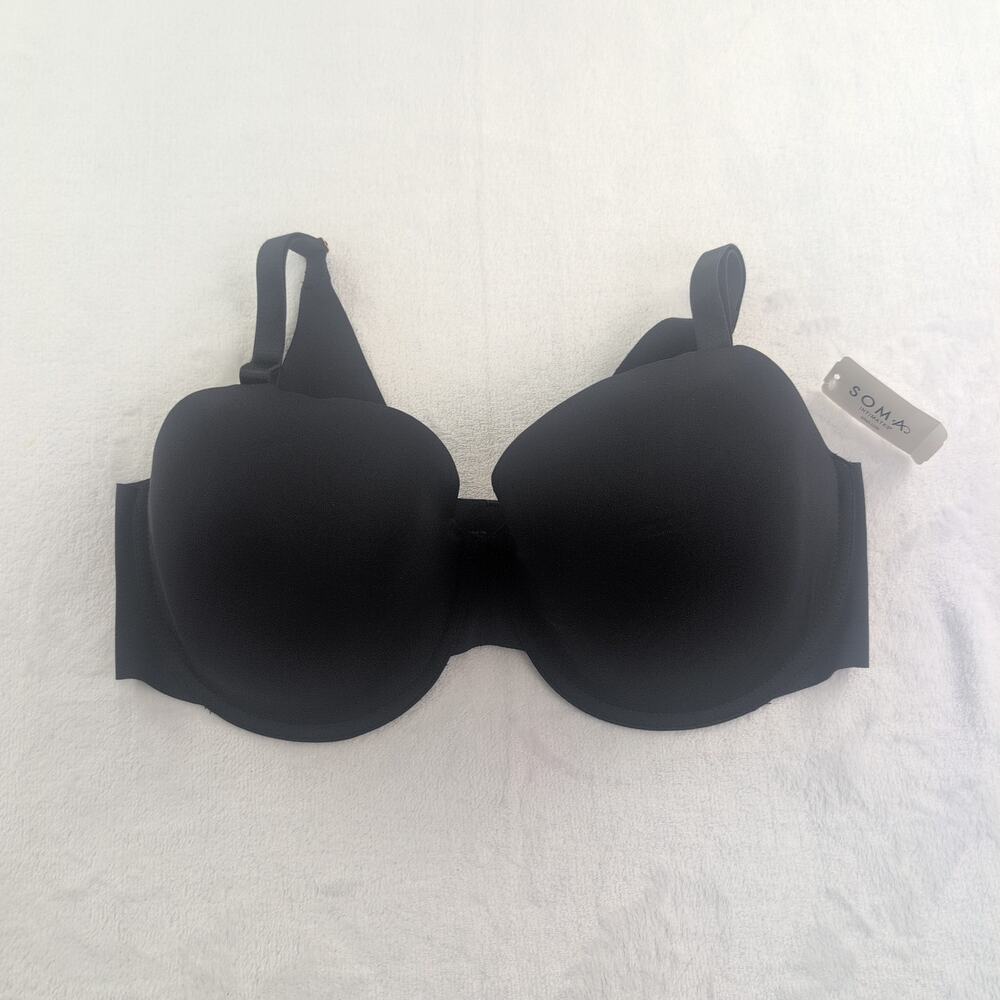 Soma Intimates NWT Vanishing 360 PerfectCoverage Underwire Bra Black Women's 40D